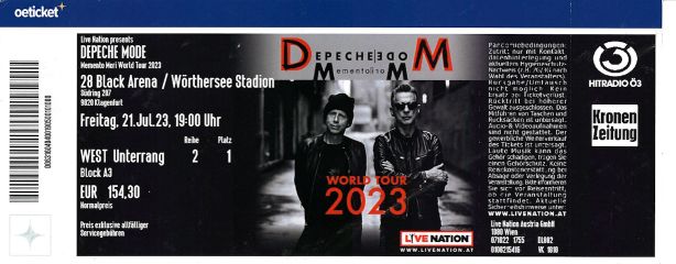 Depeche Mode - Momento Mori Tour Setlist 2023/2024 - playlist by