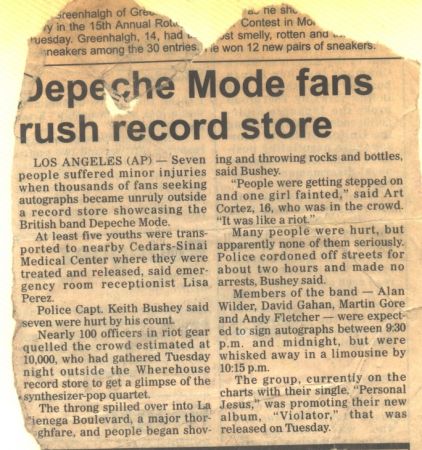 Depeche Mode - March 20th, 1990 was huge in the story of