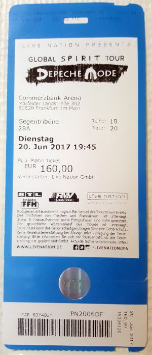 2017-06-20 Commerzbank-Arena, Frankfurt, Germany - Ticket Stub 1.jpg