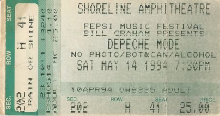 1994-05-14 Shoreline Amphitheatre, Mountainview, San Francisco, CA