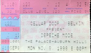 1998-11-09 The Palace, Detroit, MI, USA - Ticket Stub 1.jpg