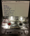 B-side of the tape, back of inlay visible.